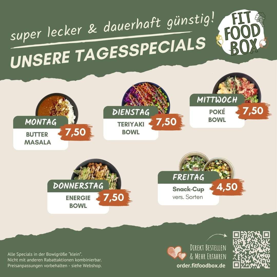 Fit Food Box - Bistro, Abhol- & Lieferservice für Bowls, Salate, Snackcups, Sweets in Kassel | Aktuelles