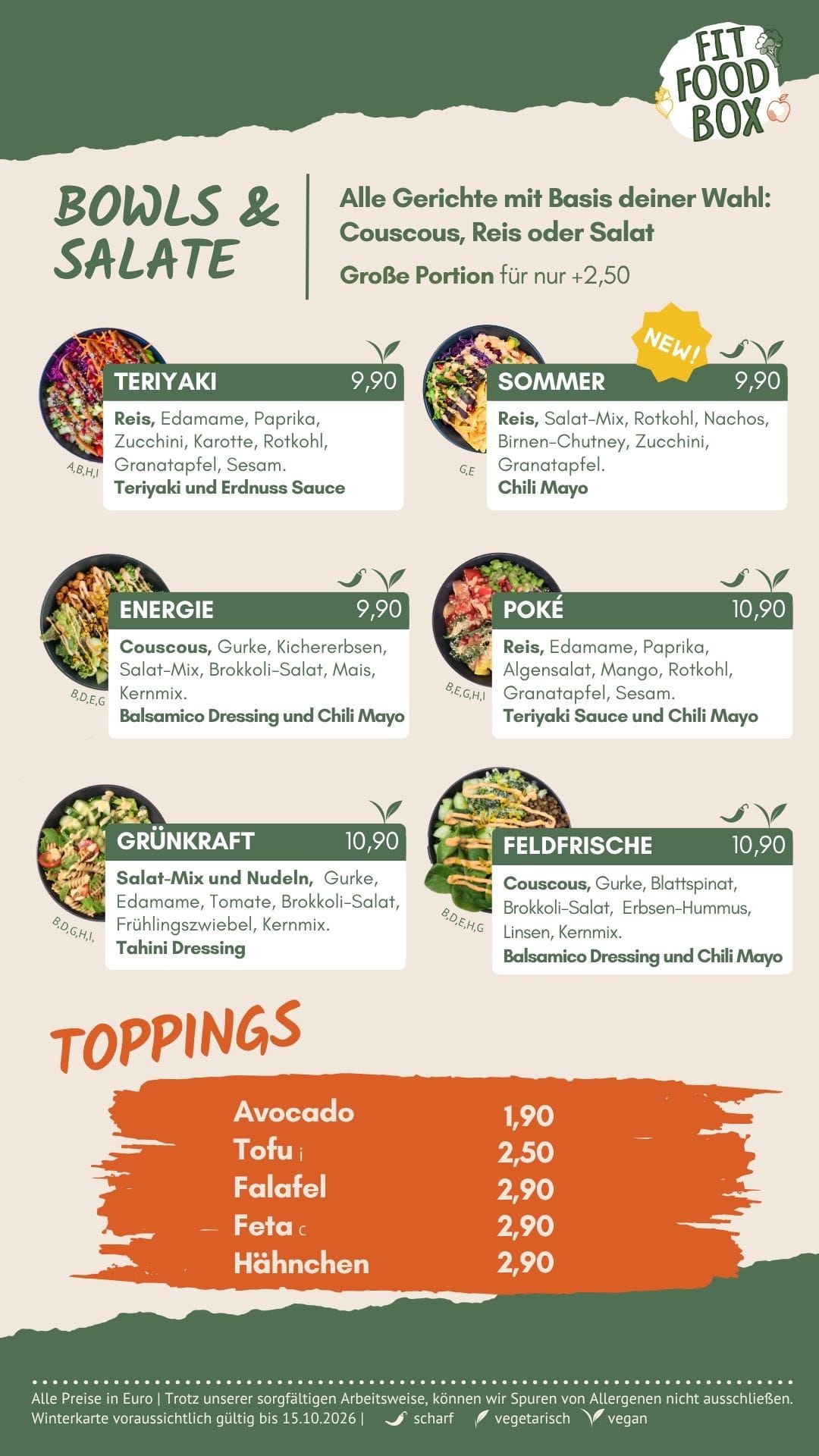 Fit Food Box - Bistro, Abhol- & Lieferservice für Bowls, Salate in Kassel | Aktuelles